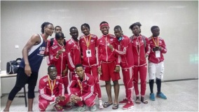Liberia Track and Field Team. Photo taken from Coach Cooper's Facebook.